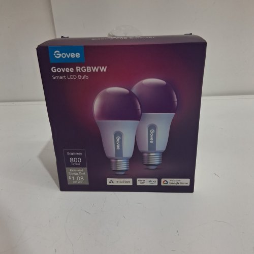 2pk Govee rgbww Smart LED Bulbs, compatible with google home, alexa, ifttt, and govee home app - 800lm, 2700k-6500k (model: h6008) image 2