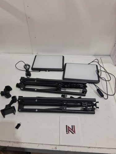 2PK NICEVEEDI LED VIDEO PHOTOGRAPHY LIGHTING KIT WITH TRIPOD STANDS - 2800K-6500K - BLACK (MODEL: NV-L12) image 3