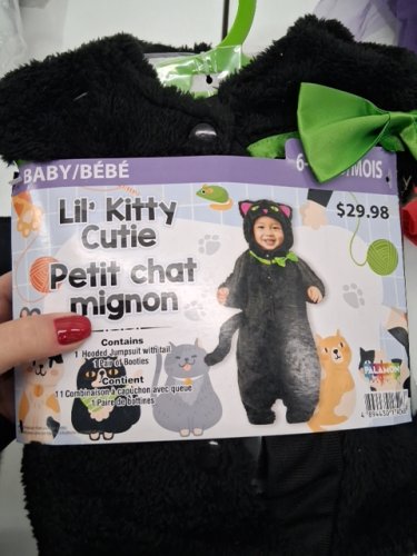 PALAMON LIL' KITTY CUTIE COSTUME - 6-12 MONTHS - BLACK image 2