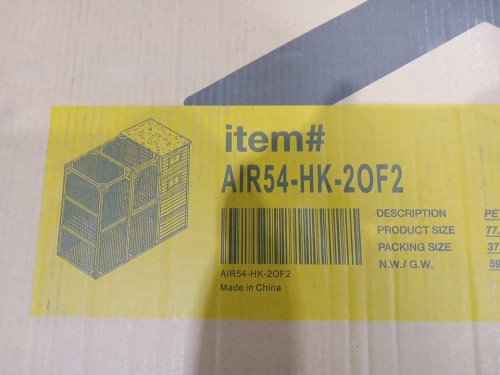 (2 boxes) aivituvin outdoor wooden and metal cat encloser - 76.8" x 35.8" x 69.3" - brown (model: air54-hk) image 4