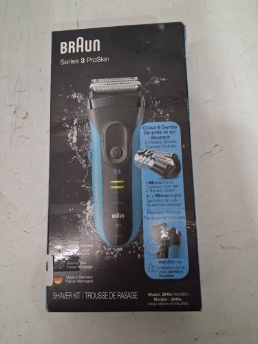 BRAUN SERIES S3 PROSKIN MEN'S ELECTRIC FOIL SHAVER / RECHARGEABLE ELECTRIC RAZOR, WET & DRY - BLUE (MODEL: 3040S 5416) image 2