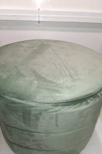 B FSOBEIIALEO ROUND VELVET STORAGE OTTOMAN WITH TRAY -58D X 58W X 44H - GREEN (MODEL: CA58BTR-V-SAGE-1) image 4
