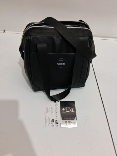 IGLOO LUXE COOLER/LUNCH BAG - 9 CANS MAX CAPACITY - BLACK/SILVER (MODEL: 2014223) image 2