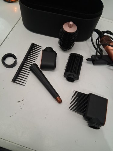 6PC DYSON i.d curly + coily airwrap multi styler and hair dryer with bluetooth - amber silk ( model: hs08) image 4