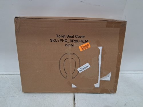 Garvee commercial elongated open front toilet seat - 18" - White (Model: pHO_0R8LREIA) image 2