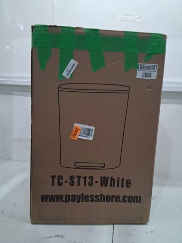 FDW  Kitchen Trash Can with Lid- 13 GALLON- WHITE (MODEL: TC-ST13-WHITE) image 2