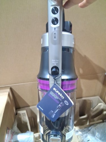 Eureka Cordless Rechargeable 3-IN-1 Stick Vacuum Cleaner WITH CLEANING STATION & ANTI-TANGLE NOZZLE FOR ALL FLOORS - GREY/PURPLE (MODEL: NEC490SE) image 7