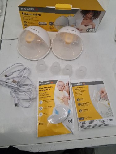 MEDELA MOTION INBRA WEARABLE BREAST PUMP - WHITE/YELLOW - (MODEL: YM-8801) image 2