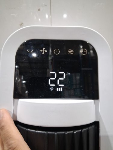 omnibreeze premium 38" Rotating tower fan with wifi CONTROL, 5-SPEEDS & REMOTE - white/BLACK (model: 5333021/dc2313r-g) image 4