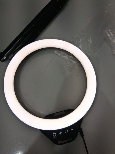 UBeesize Selfie Ring led Light with Stand and Phone holder for Video Recording ＆ Live streaming - 10" ring ' 62" stand - BLACK image 4