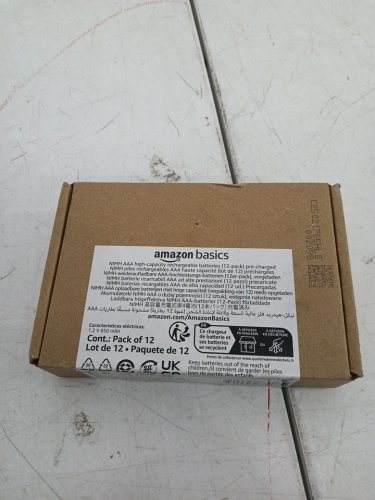 12PK Amazon Basics nimh Rechargeable AAA Batteries - Recharge Up To 500x Times - 850mAh - Green image 2