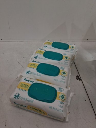 4pk PAMPERS BABY SENSITIVE PERFUME FREE WIPES - 84 per pack (336 total) image 3