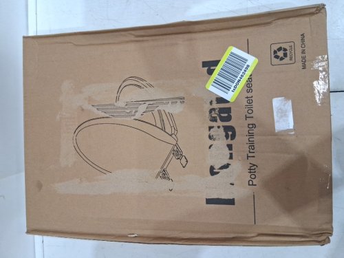 Hibbent Elongated Toilet Seat with Potty Training Seat Built-in - 18.7" - white image 2