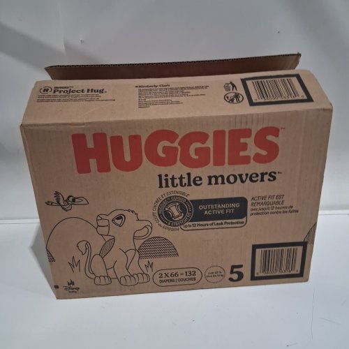 132PK HUGGIES LITTLE MOVERS DIAPERS - SIZE 5 image 2