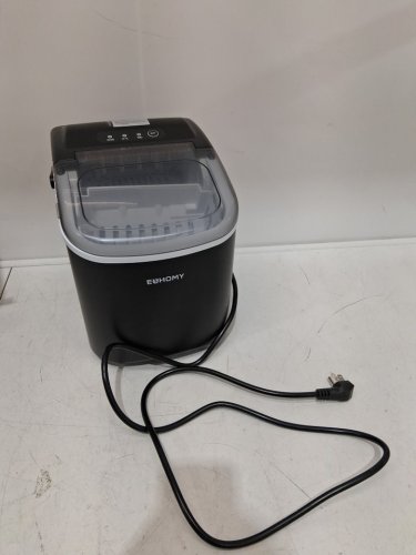 EUHOMY Countertop Ice Maker Machine with Handle, Basket and Scoop - MAKES 26LB/Day - BLACK (MODEL: im-06d/IM001-Bbl-CAEH) image 3