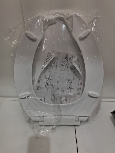 TOwO Elongated Open Front Toilet Seat- 18.11" -white (model: 180498) image 4