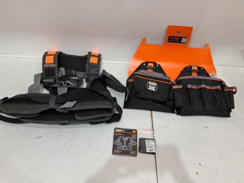 Klein tools MODbox Tool Vest Combo, for 5ft 3" - 6ft 3" people - grey/orange/black (model: 55829MB) image 3