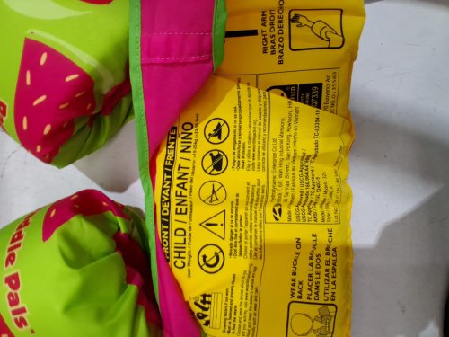kid's paddle pals type v life vest - 35-55LBS CAPACITY - pink watermelons (model: 1977991) image 3