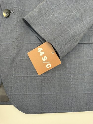 MEN'S J.M. HAGGaR PREMIUM CLASSIC SUIT JACKET - 44 S/C - NAVY BLUE PLAID (STYLE: 1772502) image 4
