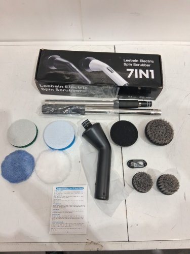 10pc Leebein Electric Spin Scrubber Cordless Cleaning Brush Bathroom Scrubber - black - (model:ymg-825) image 2