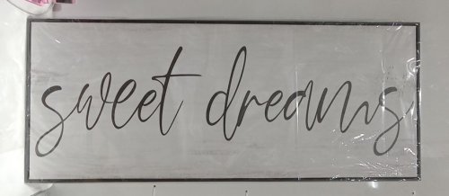 wood Framed Canvas wall art for bedroom decor - 39" x 19.5" - rustic sweet dreams image 2