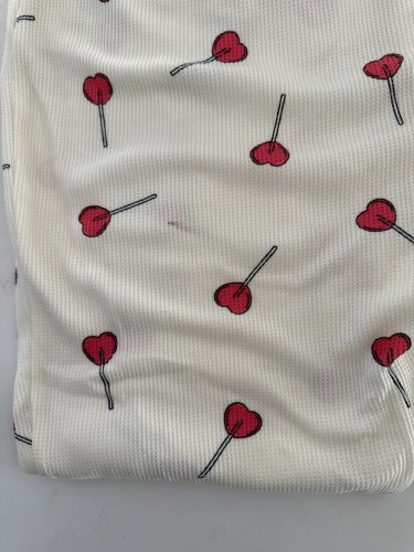 WOMEN'S GEORGE PRINTED SLEEP JOGGER - LARGE - WHITE/PINK/BLACK image 2
