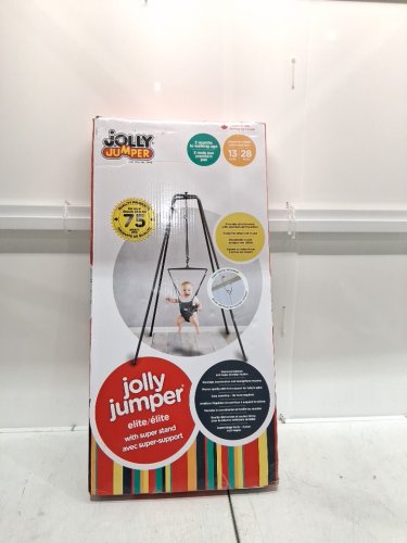 JOLLY JUMPER ELITE BABY EXERCISER - 6FT STAND - 28LB CAP - GREY image 2