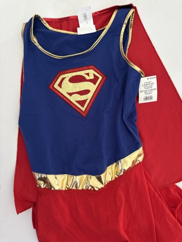 women's rubies supergirl costume - large - red/blue image 2