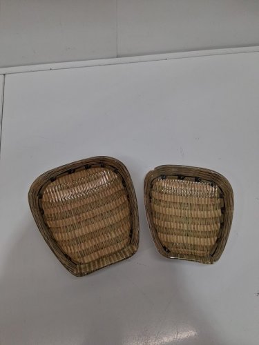 2pc khaki melamine plate set - snack dish image 2