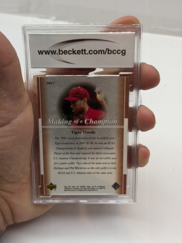 BCCG GRADED MINT 10 OR BETTER 2001 UPPER DECK TIGER WOODS #TWC7 CARD image 3