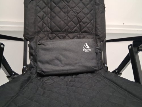 Aruru Aluminum Reclining Camping Chair with bag - 330lbs max - black (model: HZYH-259) image 4