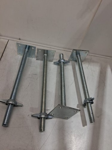 4PC Adjustable House Jacks for Leveling 3307lbs max - 18.2" - silver image 3