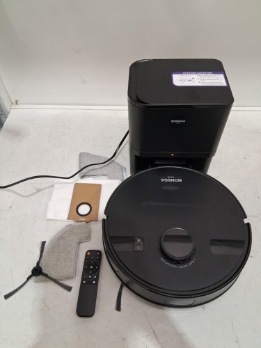 MONSGA 2-in-1 self-emptying robot vacuum cleaner/mop system with app controls - 6000PA - black (model: ms1 max) image 7