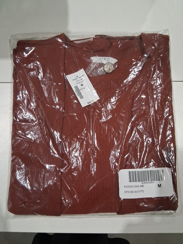 Women's Cleo Petites 3/4 sleeves Cardigan - Medium - Terracotta - (style: cp3126-30737tc) image 2