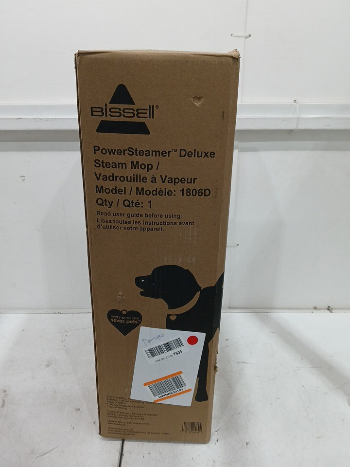 BISSELL POWERSTEAMER DELUXE STEAM MOP WITH DETACHABLE SPOTBOOST BRUSH WITH PADS & SCENT DISCS - BLUE/GREY (MODEL: 1806D) image 3