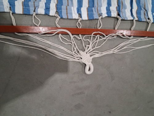 lazydaze heavy duty Fabric Double Hammock with Spreader Bar - 11ft - 450lba capacity - blue (model:hm-l-fb001) image 4
