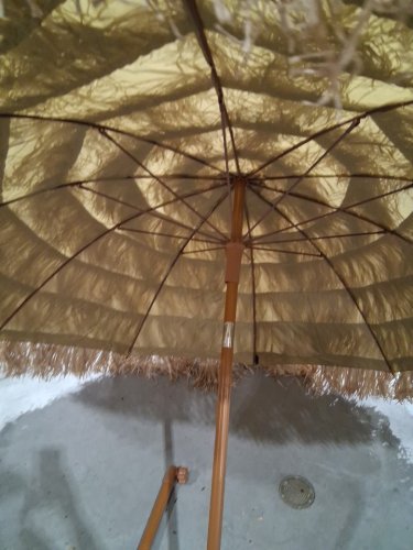 AMMSUN adjustable heigh Hula Thatched Tiki Umbrella - 7.5ft - beige image 4