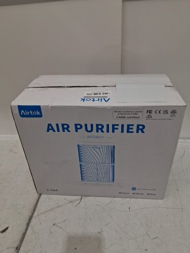 2PK AIRTOK 4-IN-1 AIR PURIFIER with Fragrance Sponges AND NIGHT LIGHT - 376.SQFT- white - (MODEL: AP0601) image 2