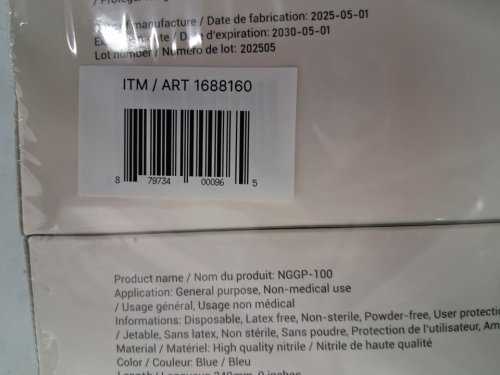 2 (100PK) Medsup Nitrile Gloves - MEDIUM - BLUE - (Model: 1688160) image 3