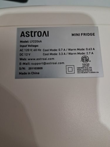ASTRO AI PORTABLE COOLER/WARMER MINI FRIDGE - HOLDS 8 CANS (6L) - BEIGE (MODEL#: LY2206A) image 8