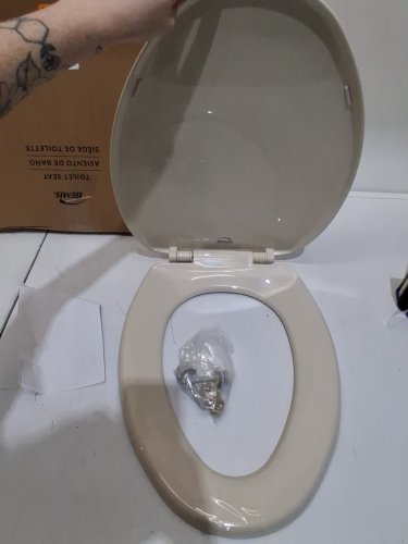 BEMIS slow close ELONGATED TOILET SEAT - 19" - Biscuit/Linen (MODEL: 7300slec 006) image 4