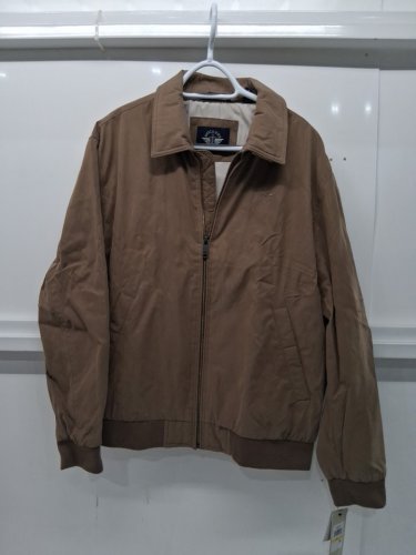 MEN'S Dockers Micro Twill Golf Bomber Jacket - medium - brown (MODEL: DM2RK020) image 2