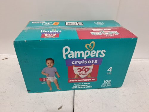 108PK PAMPERS CRUISERS 360 DEGREES 100% LEAKPROOF FIT DIAPERS - SIZE 4 (23LB - 37LB) image 2
