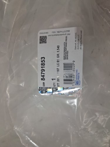 GM GENUINE PARTS GMC AC Delco silver rubber oil cooler hose (model: 84791853) image 4