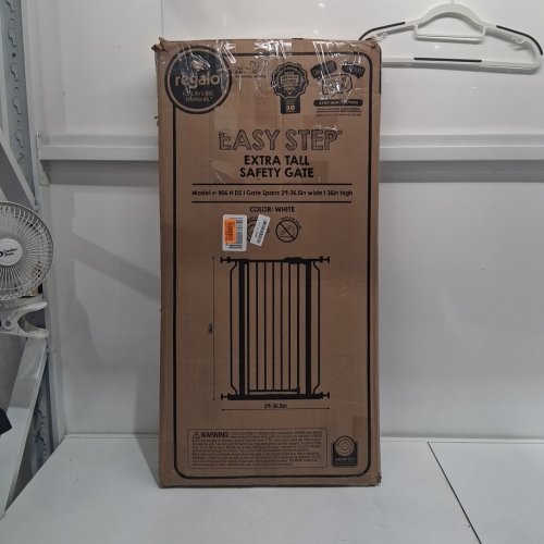 REGALO EASY STEP extra tall WALK-THRU METAL SAFETY GATE - 36" x 29" - 36.5" - WHITE (MODEL: 1166HDS) image 2