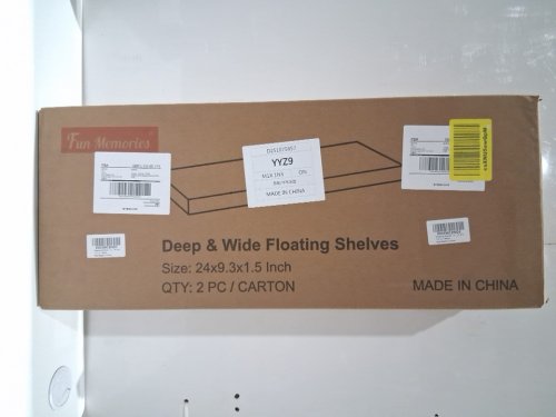 2pk Fun Memories Deep & Wide Floating Shelf - 24" X 9" - White (Model: FS-MDF19-2P-24-WHITE) image 2