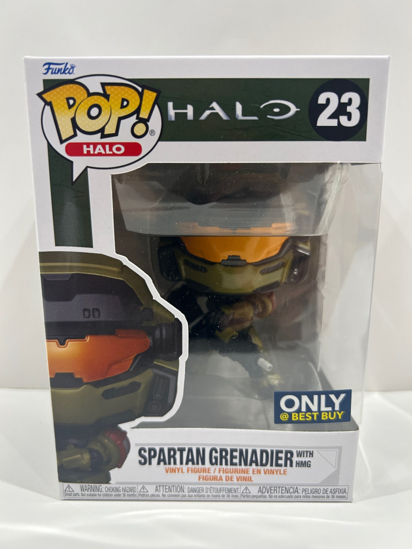 Funko pop! **only at Best Buy** halo: halo - special edition spartan grenadier with hmg vinyl figure (#23) image 2