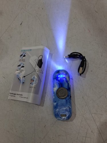 TBTeek Pet UV led Light and laser pointer spinning toy - 3.3" - blue image 3