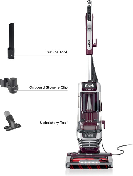 shark stratos multi functional upright vacuum with duo clean and odor neutralizer technology - purple/silver - (model:az3000c) image 2