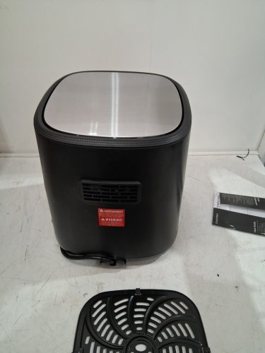 Chefman TurboFry Touch Air Fryer with Nonstick Dishwasher-Safe Parts- xl8QT - SILVER/Black (Model: RJ38-SQSS-8T-ca-am) image 6